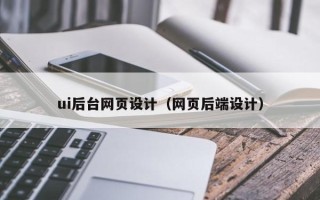 沙洋ui后台网页设计（网页后端设计）